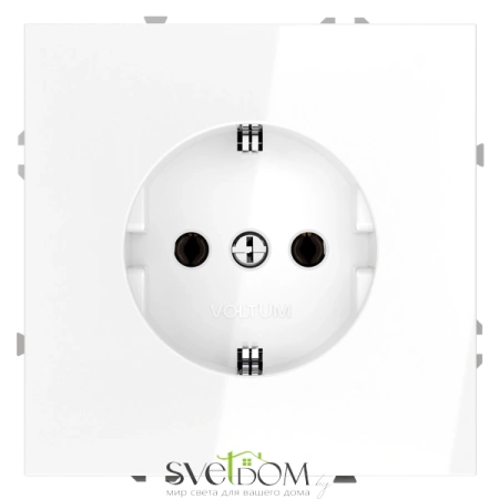 Розетки электрические с заземлением Voltum S70 VLS040101  Voltum VLS040101