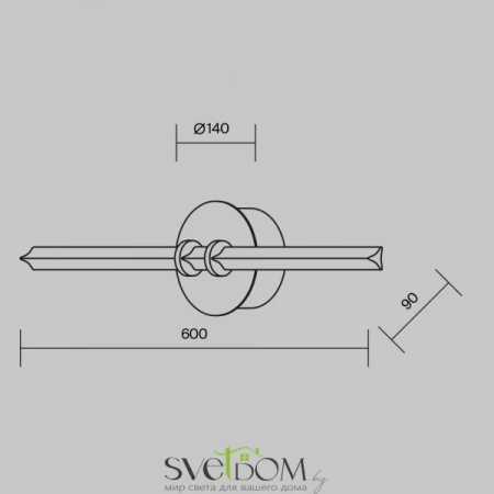 Настенные светильники MOD340WL-L10BS3K Maytoni | Svetdom.by