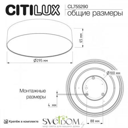 Накладные светильники CITILUX CL755290 от Магазина Svetdom.by