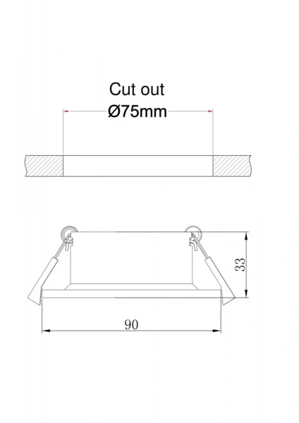 Встраиваемый светильник Technical DL041-01W