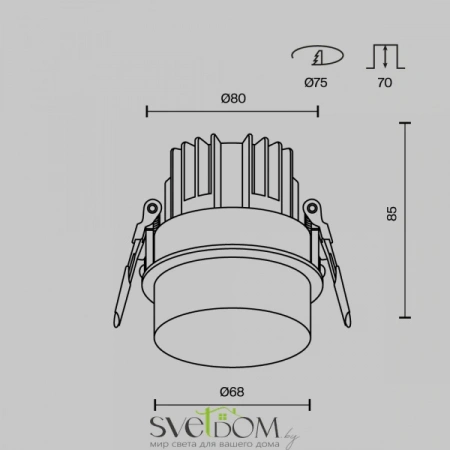 Встраиваемые светильники Maytoni DL065-12W3K-W от Магазина Svetdom.by