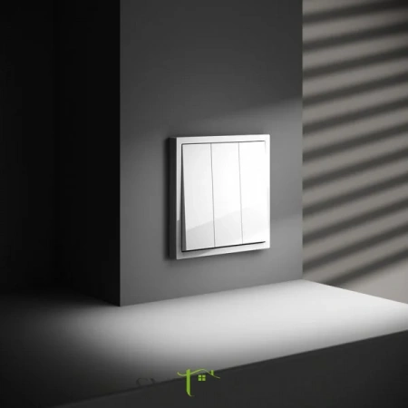 Выключатель трехклавишный Voltum S70 VLS030101  VLS030101 Voltum