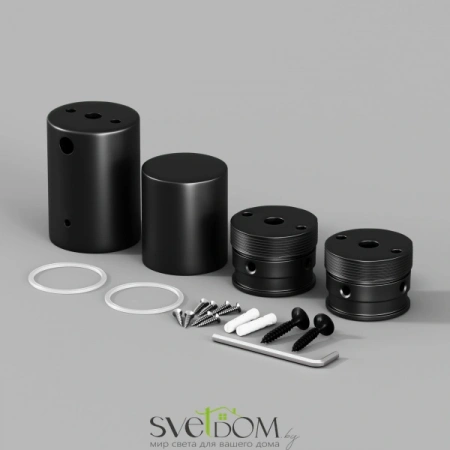 Набор для вертикального накладного монтажа Nemo D25 черный 20312 | Svetdom.by