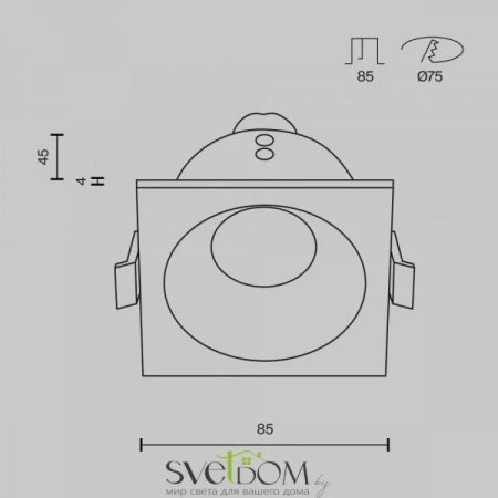 Встраиваемые светильники Maytoni DL033-2-01W-1(N) от Магазина Svetdom.by