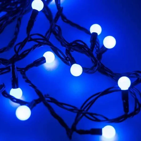 ARLIGHT Светодиодная гирлянда ARD-BALL-CLASSIC-D13-5000-BLACK-50LED BLUE (230V, 3.5W) (Ardecoled, IP65)
