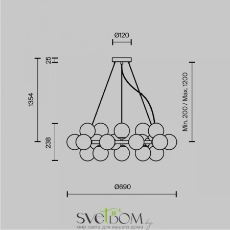Фото Подвесные светильники Maytoni MOD548PL-25G Подвесные светильники Maytoni MOD548PL-25G от Магазина Svetdom.by