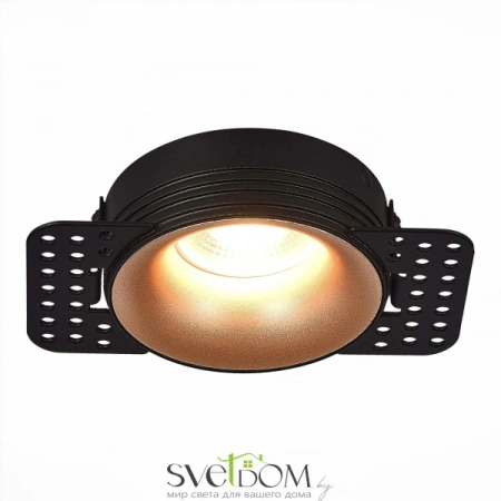 ST218.428.01 Св-к встр. Черный GU10 1*50W  IP20 D78xH30 165-265V Без ламп Встраиваемые светильники ST LUCE